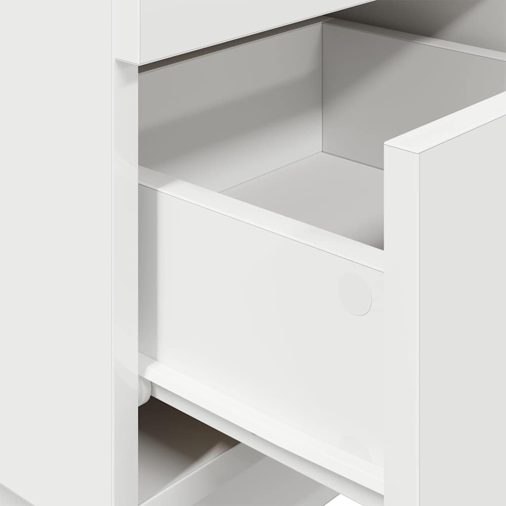 Bedside Cabinet with 2 Drawers White 36x36x68 cm