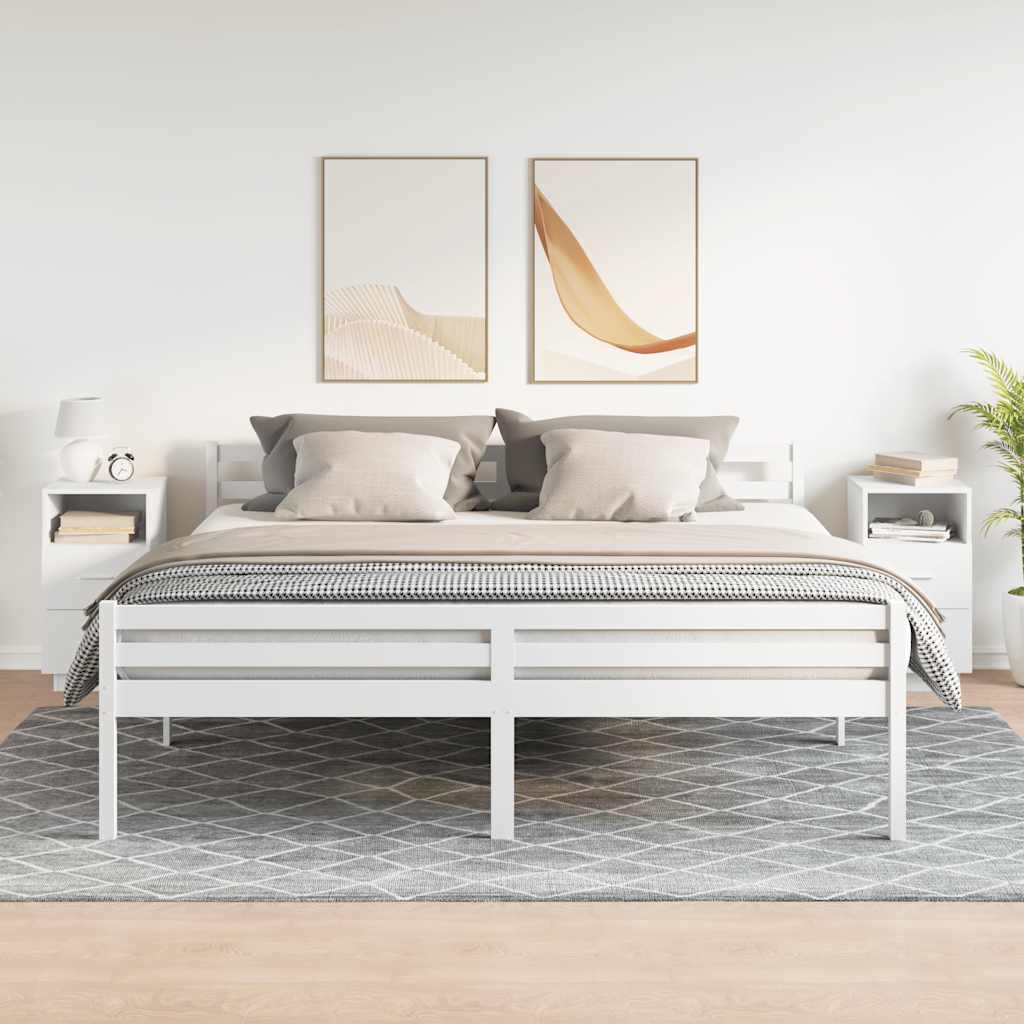 Bedside Cabinets 2 pcs with 2 Drawers White 36x36x68 cm