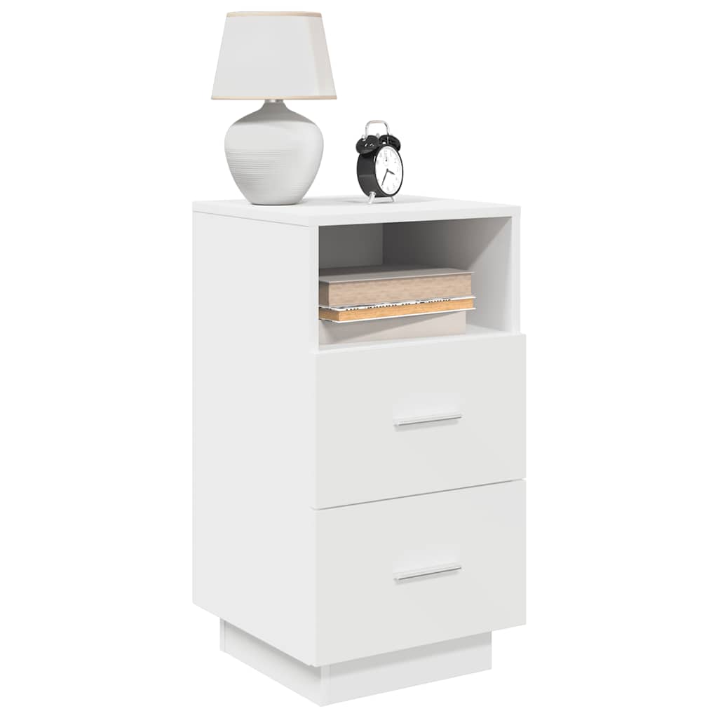 Bedside Cabinets 2 pcs with 2 Drawers White 36x36x68 cm