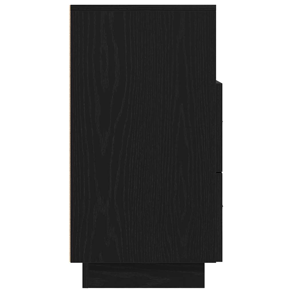 Bedside Cabinet with 2 Drawers Black 36x36x68 cm