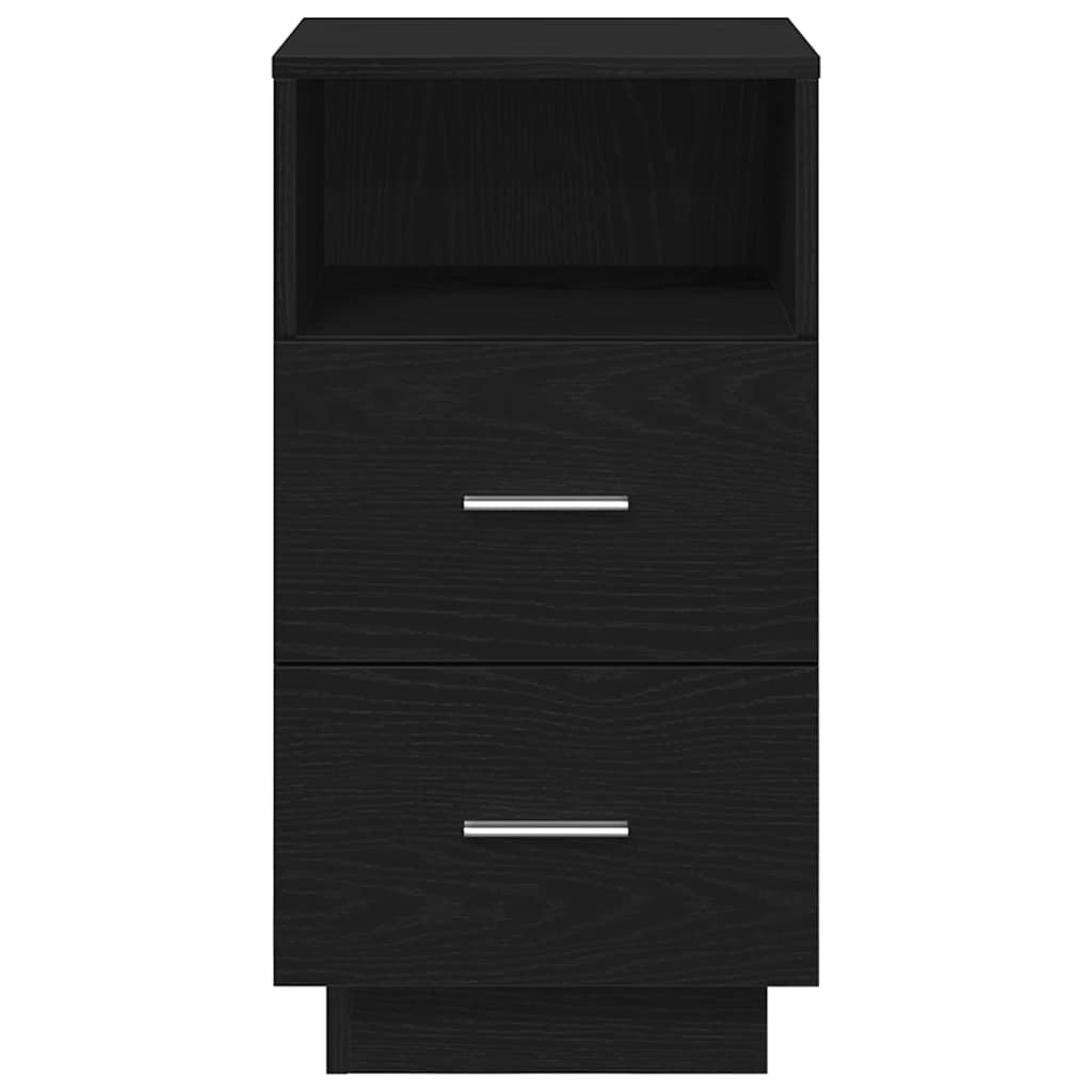 Bedside Cabinets 2 pcs with 2 Drawers Black 36x36x68 cm