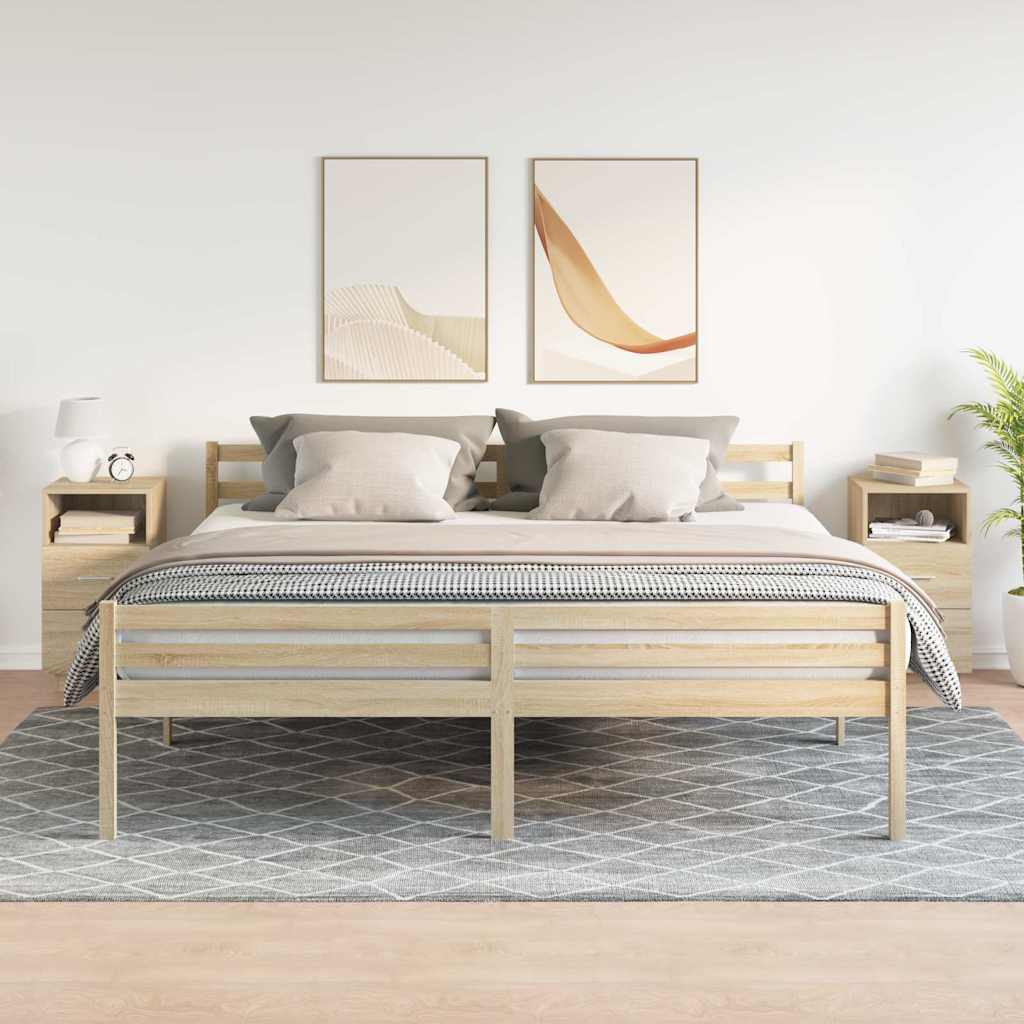 Bedside Cabinets 2 pcs with 2 Drawers Sonoma Oak 36x36x68 cm