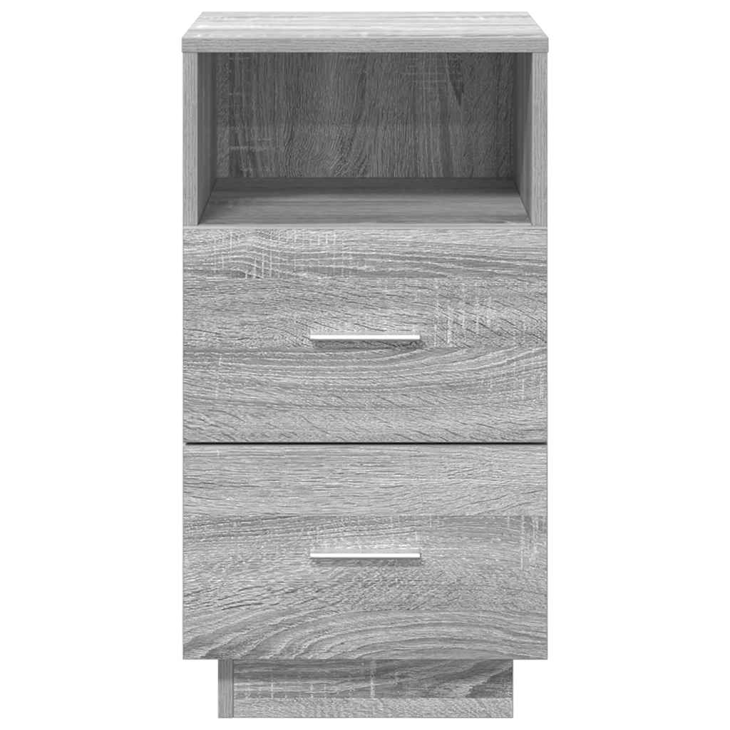 Bedside Cabinet with 2 Drawers Grey Sonoma 36x36x68 cm
