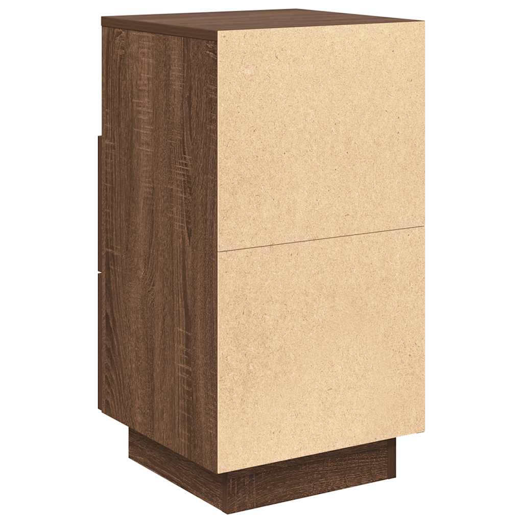 Bedside Cabinets 2 pcs with 2 Drawers Brown Oak 36x36x68 cm