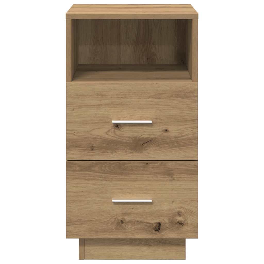 Bedside Cabinets 2 pcs with 2 Drawers Artisan Oak 36x36x68 cm