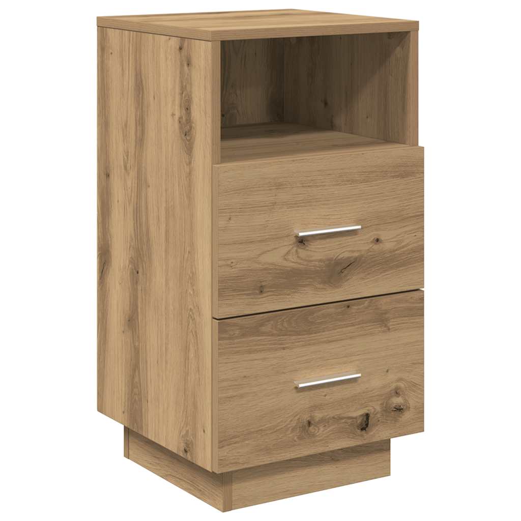 Bedside Cabinets 2 pcs with 2 Drawers Artisan Oak 36x36x68 cm