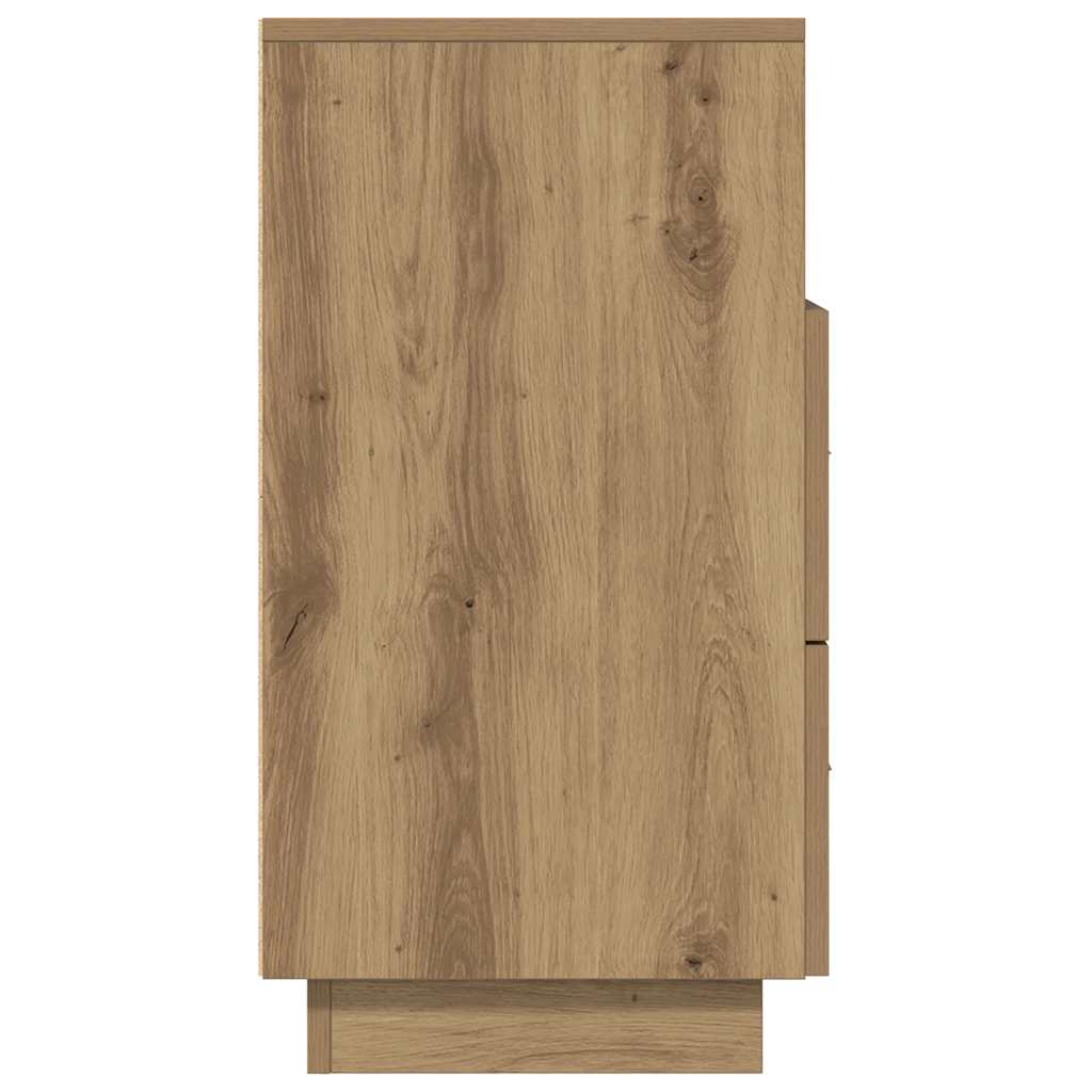 Bedside Cabinets 2 pcs with 2 Drawers Artisan Oak 36x36x68 cm