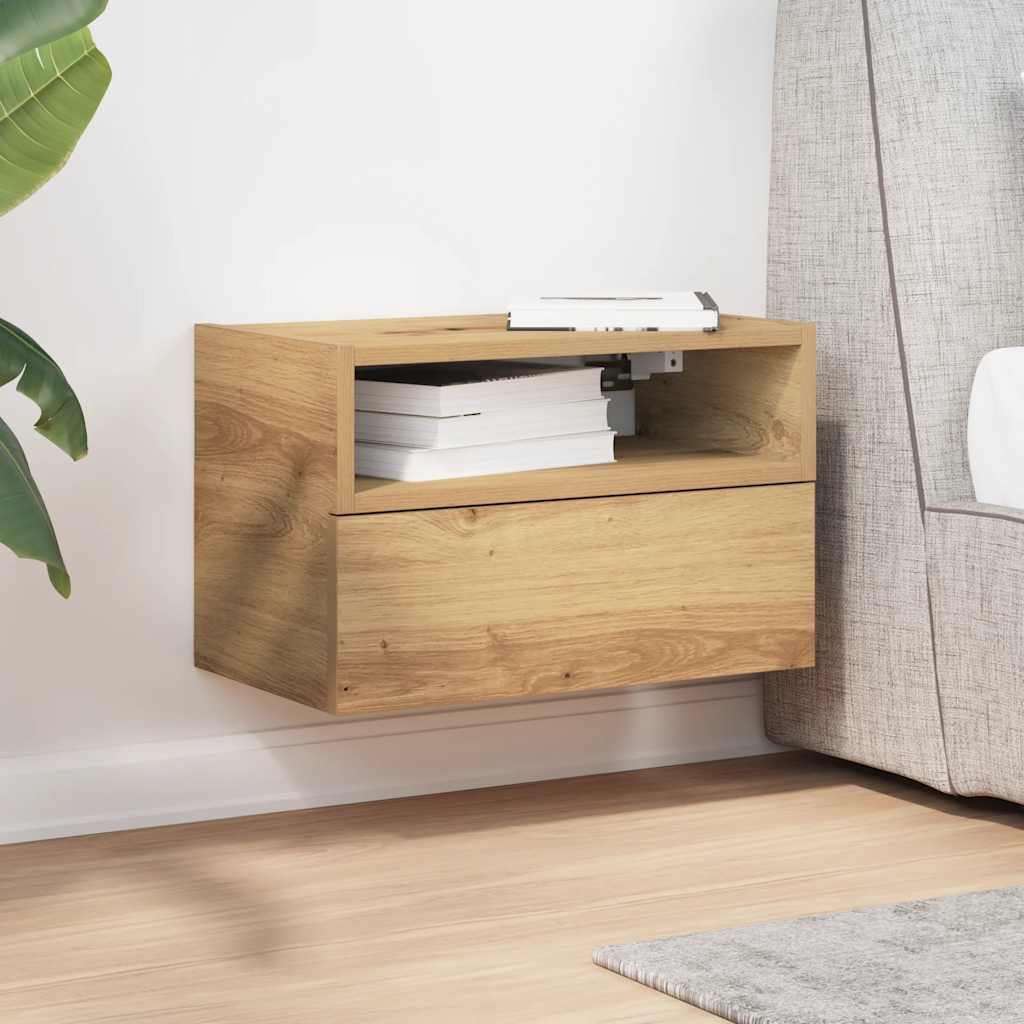 Wall-mounted Bedside Cabinet Artisan Oak 45x26x28.5 cm