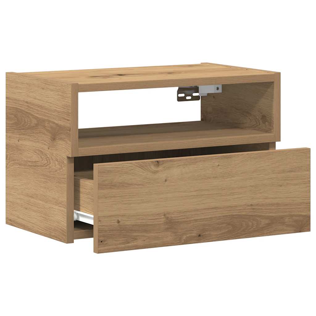 Wall-mounted Bedside Cabinet Artisan Oak 45x26x28.5 cm