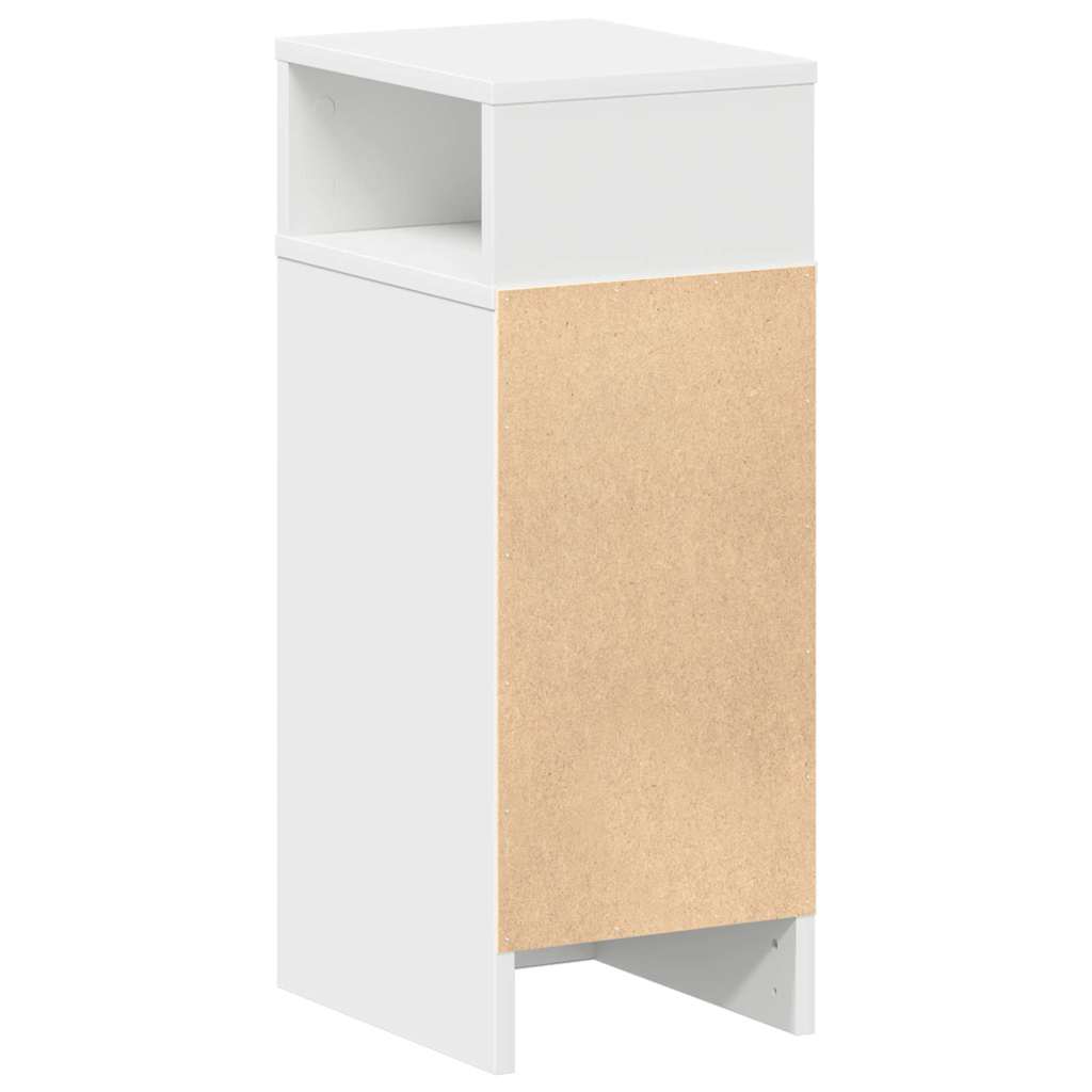Bedside Cabinet with Drawer White 25x31x66 cm