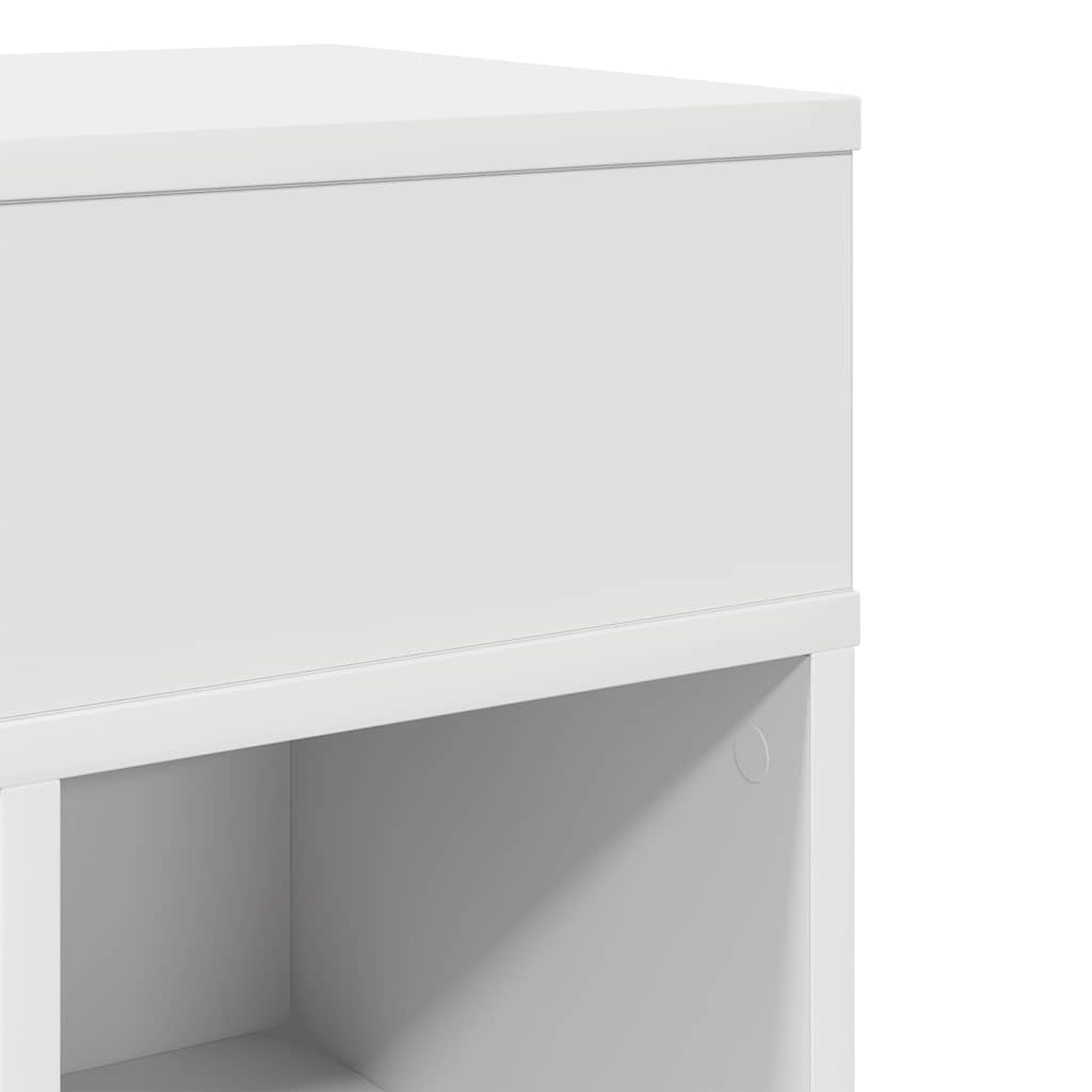 Bedside Cabinet with Drawer White 25x31x66 cm