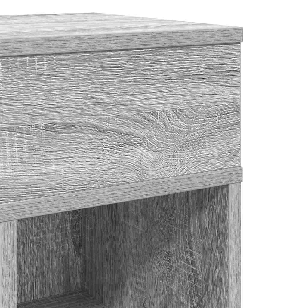 Bedside Cabinet with Drawer Grey Sonoma 25x31x66 cm