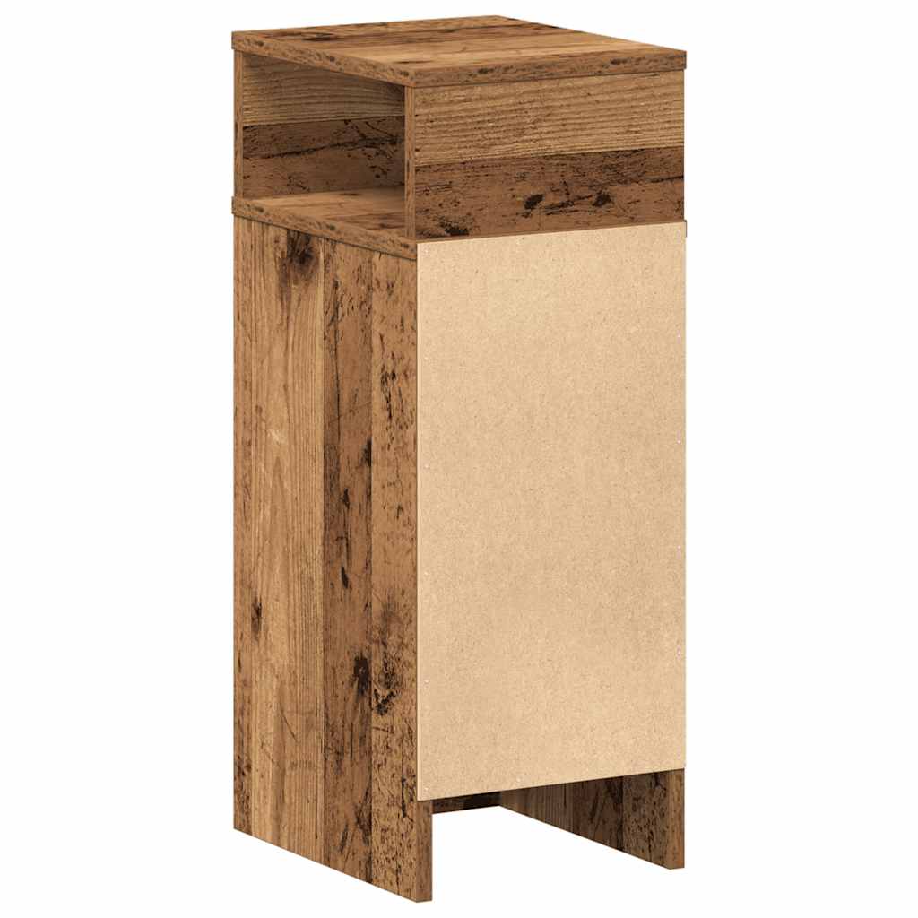 Bedside Cabinets 2 pcs with Drawer Old Wood 25x31x66 cm