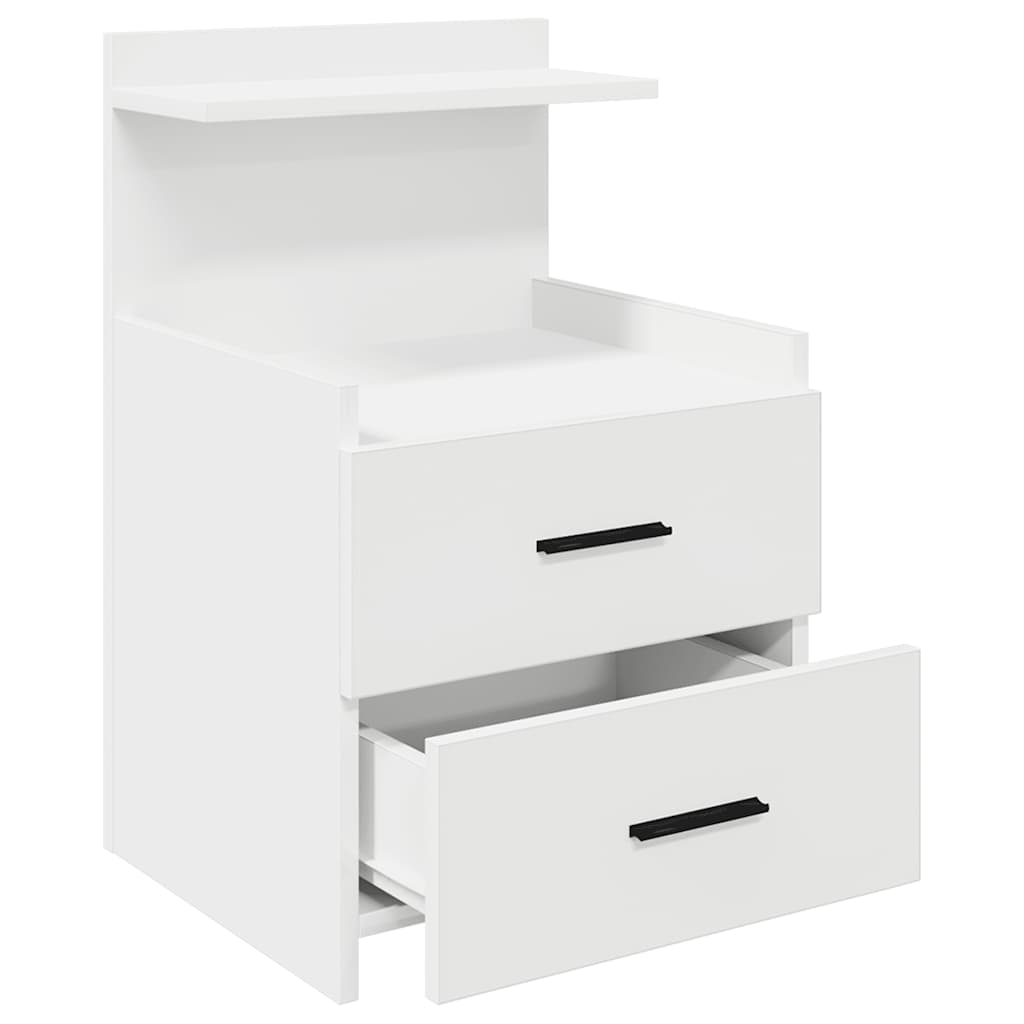 Bedside Cabinet with 2 Drawers White 40x36.5x62 cm