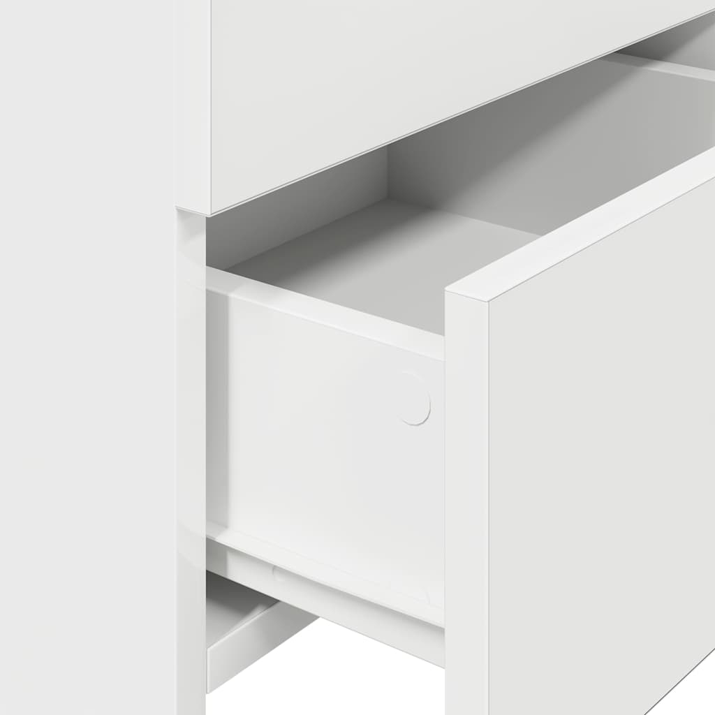 Bedside Cabinet with 2 Drawers White 40x36.5x62 cm