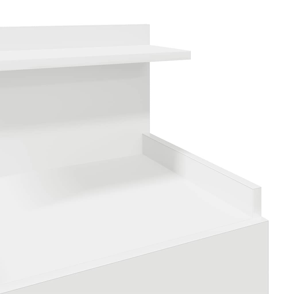 Bedside Cabinet with 2 Drawers White 40x36.5x62 cm