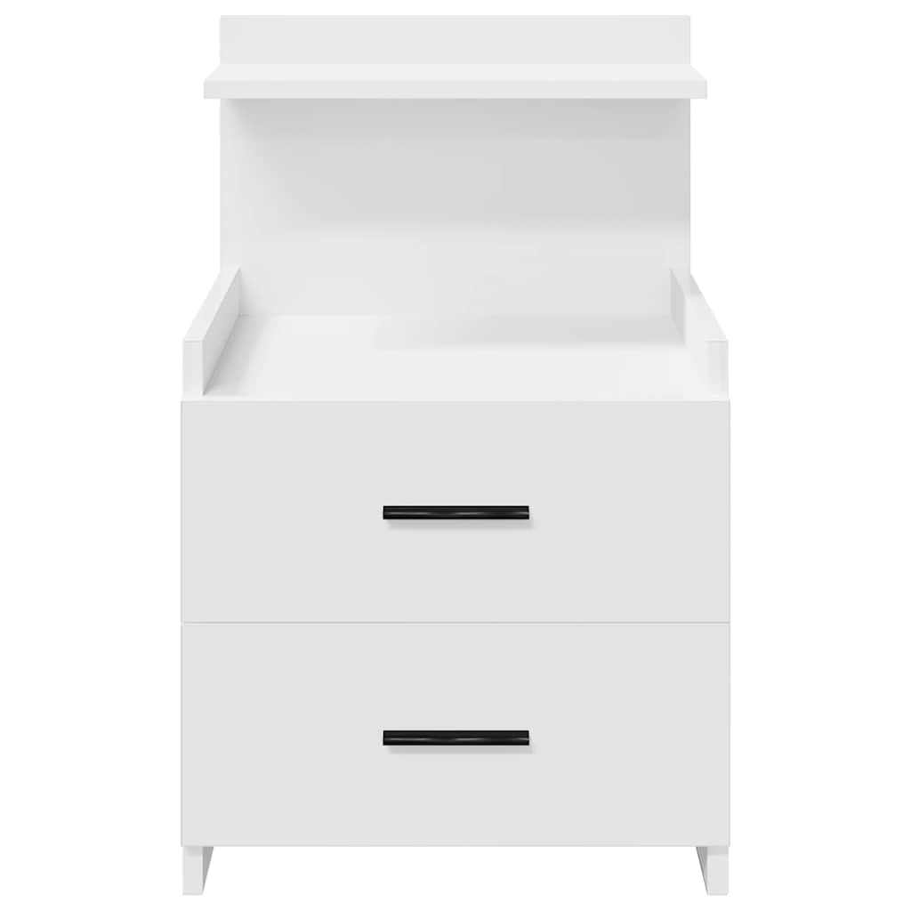 Bedside Cabinets 2 pcs with 2 Drawers White 40x36.5x62 cm