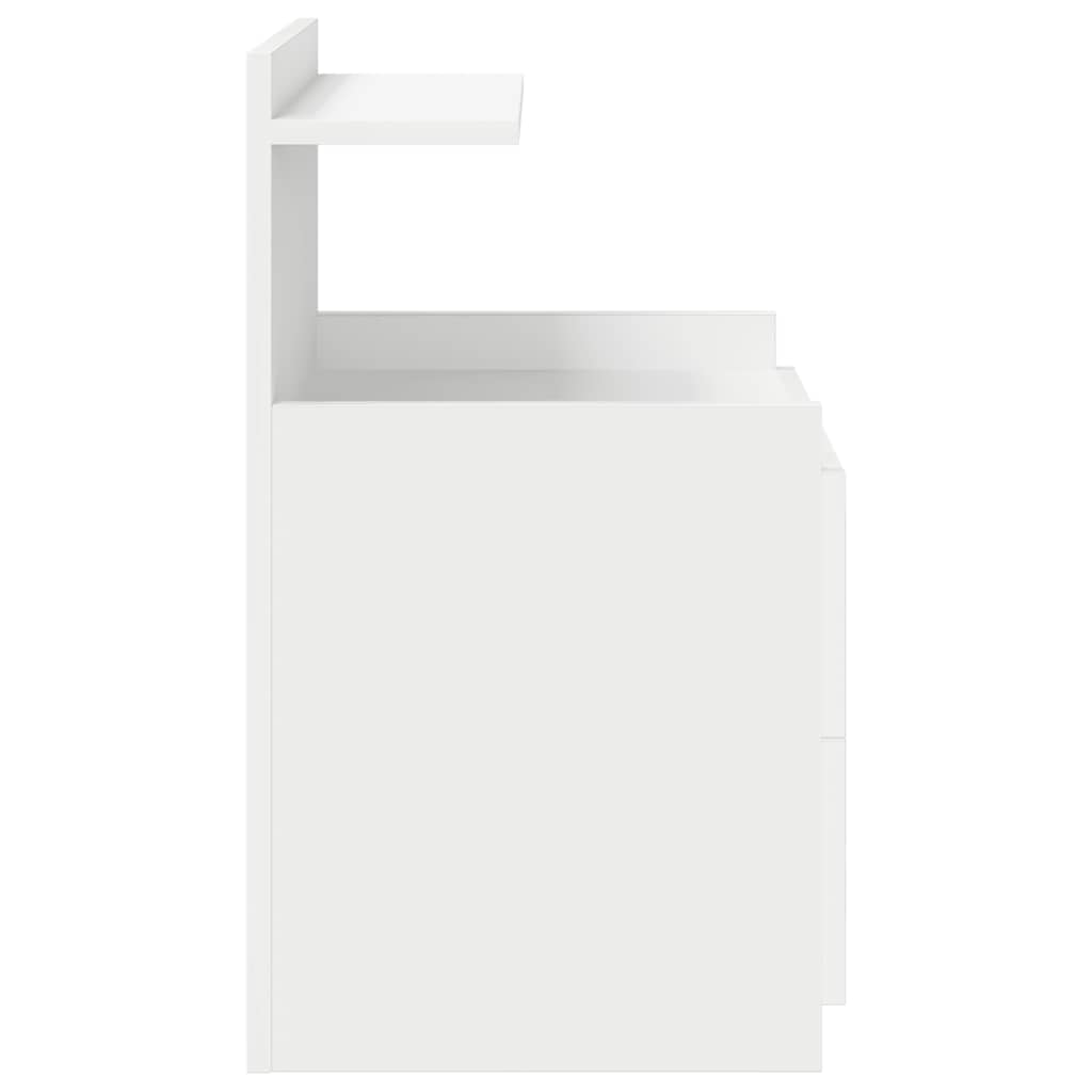 Bedside Cabinets 2 pcs with 2 Drawers White 40x36.5x62 cm