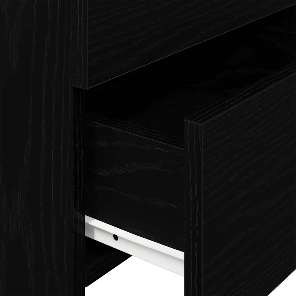 Bedside Cabinets 2 pcs with 2 Drawers Black 40x36.5x62 cm