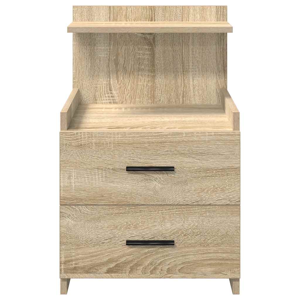 Bedside Cabinets 2 pcs with 2 Drawers Sonoma Oak 40x36.5x62 cm