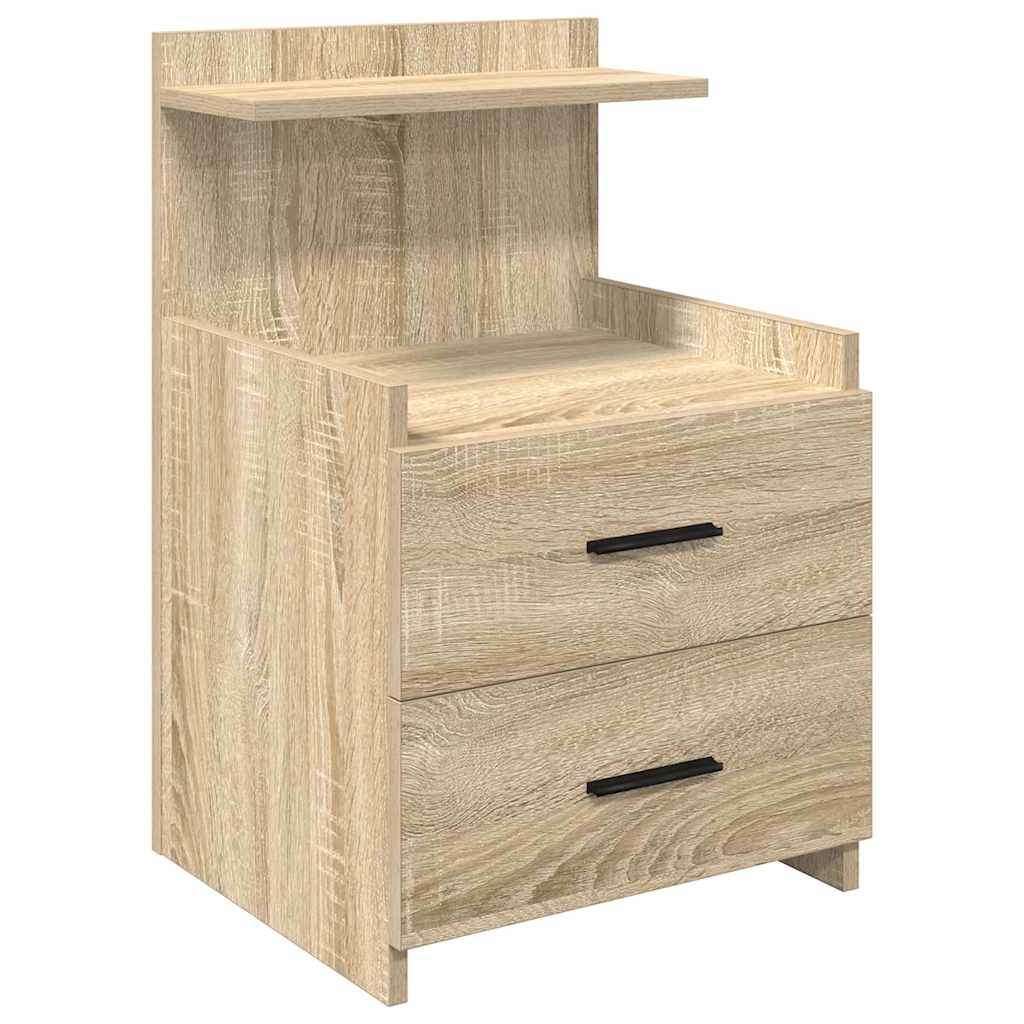 Bedside Cabinets 2 pcs with 2 Drawers Sonoma Oak 40x36.5x62 cm