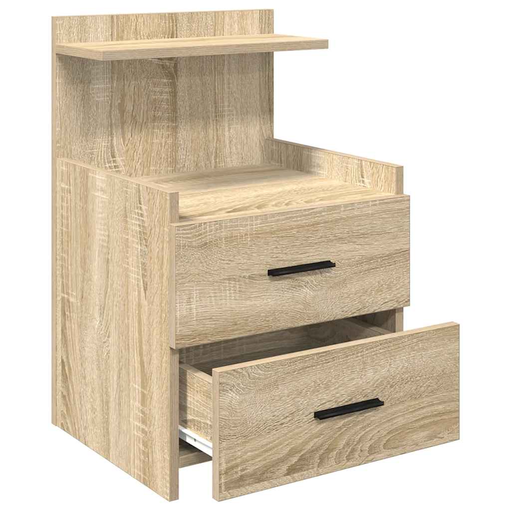 Bedside Cabinets 2 pcs with 2 Drawers Sonoma Oak 40x36.5x62 cm