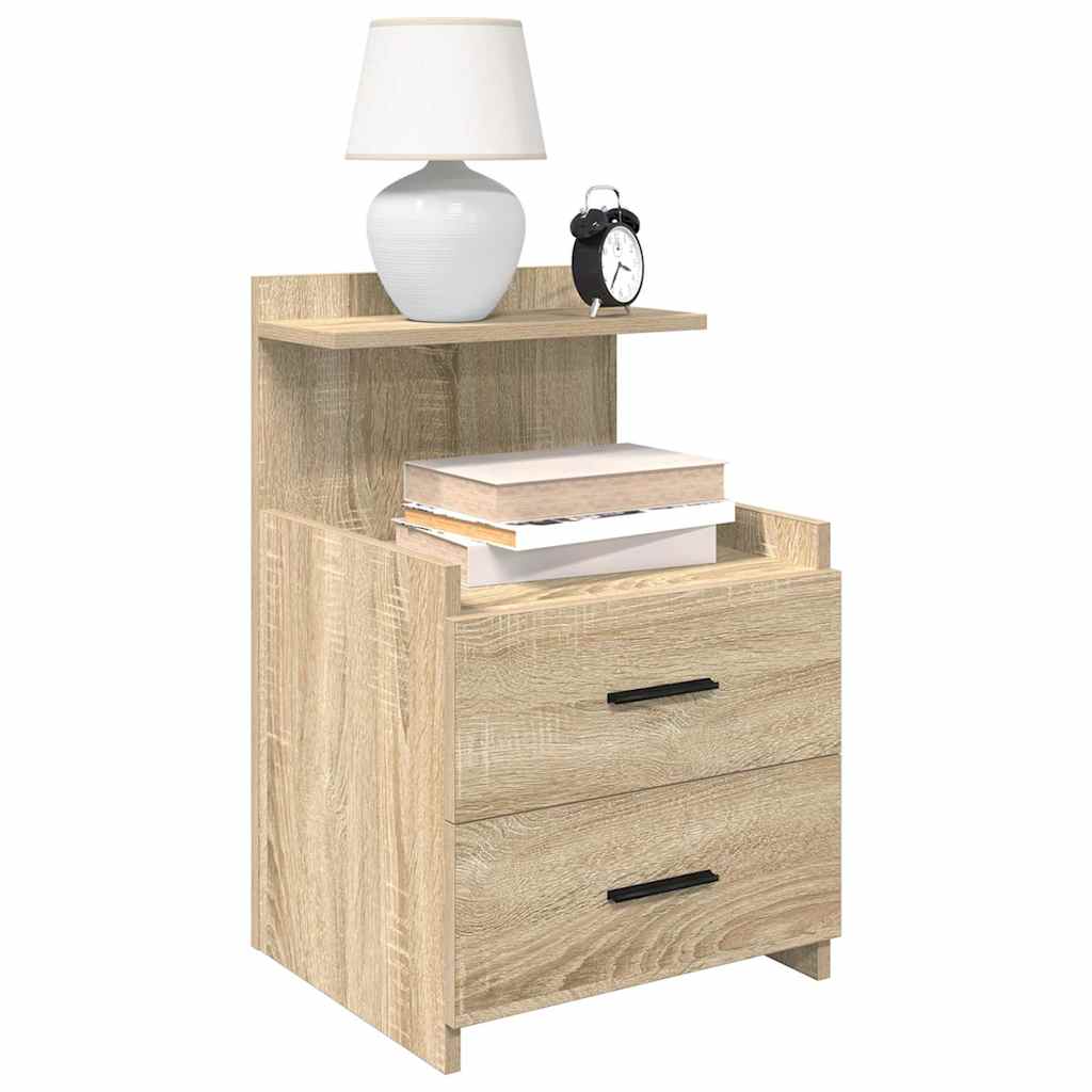 Bedside Cabinets 2 pcs with 2 Drawers Sonoma Oak 40x36.5x62 cm