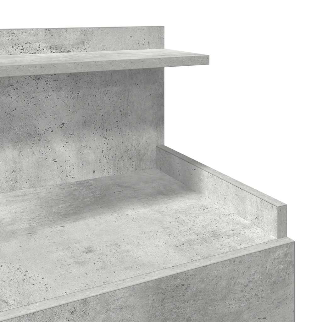 Bedside Cabinets 2 pcs with 2 Drawers Concrete Grey 40x36.5x62 cm