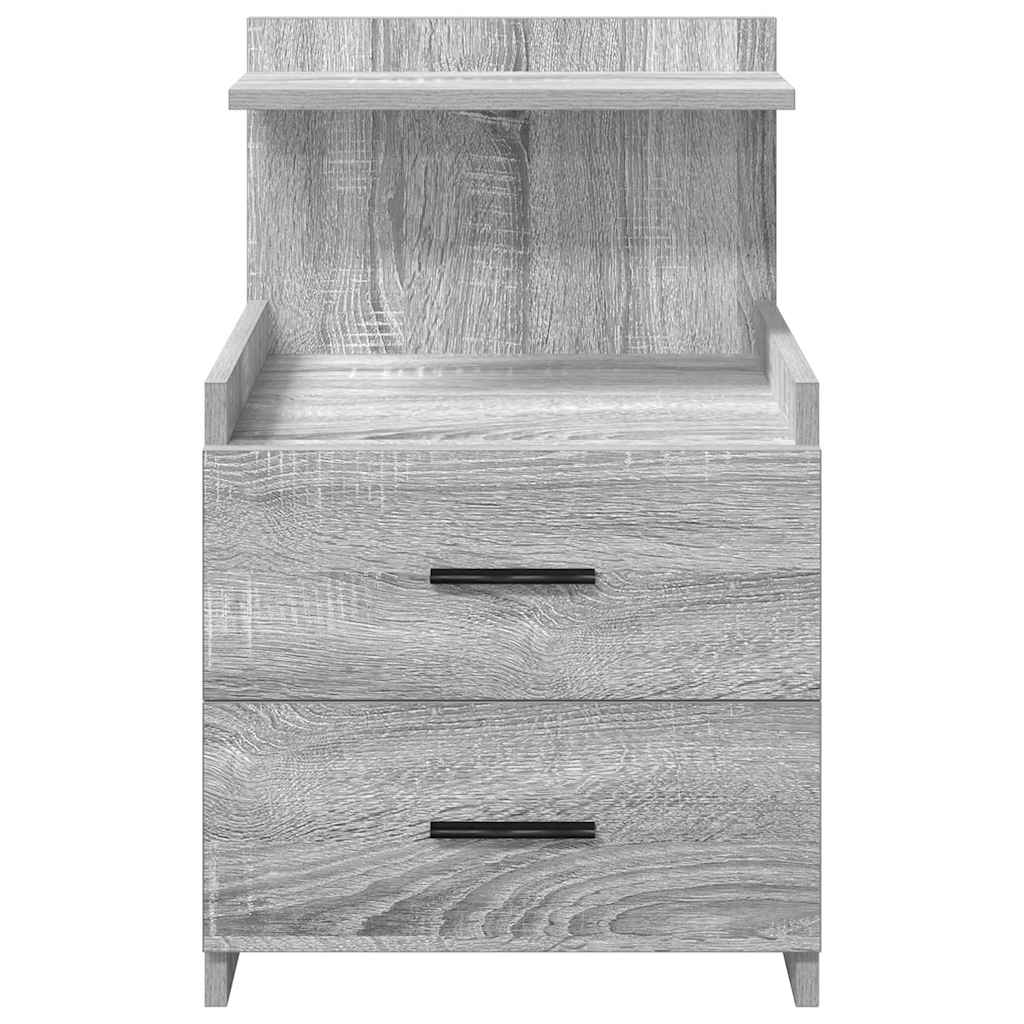Bedside Cabinets 2 pcs with 2 Drawers Grey Sonoma 40x36.5x62 cm