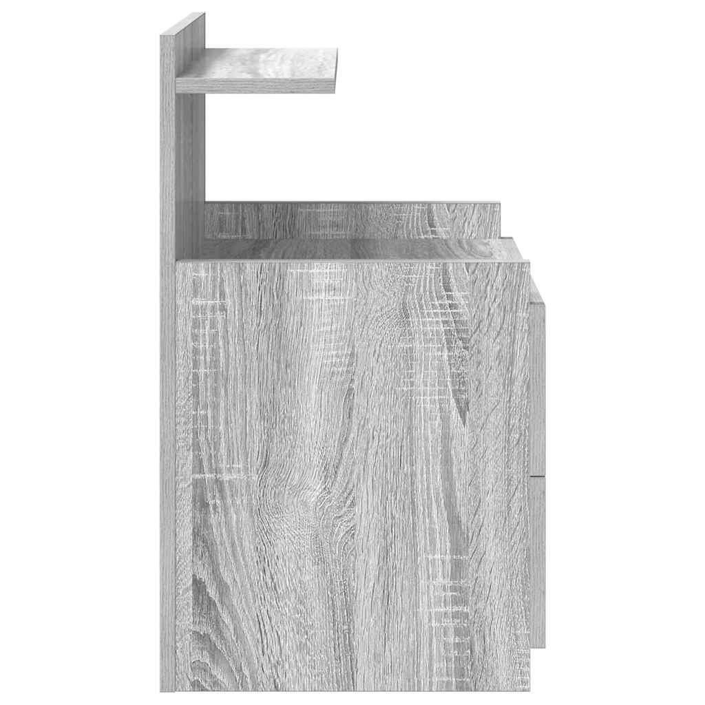 Bedside Cabinets 2 pcs with 2 Drawers Grey Sonoma 40x36.5x62 cm