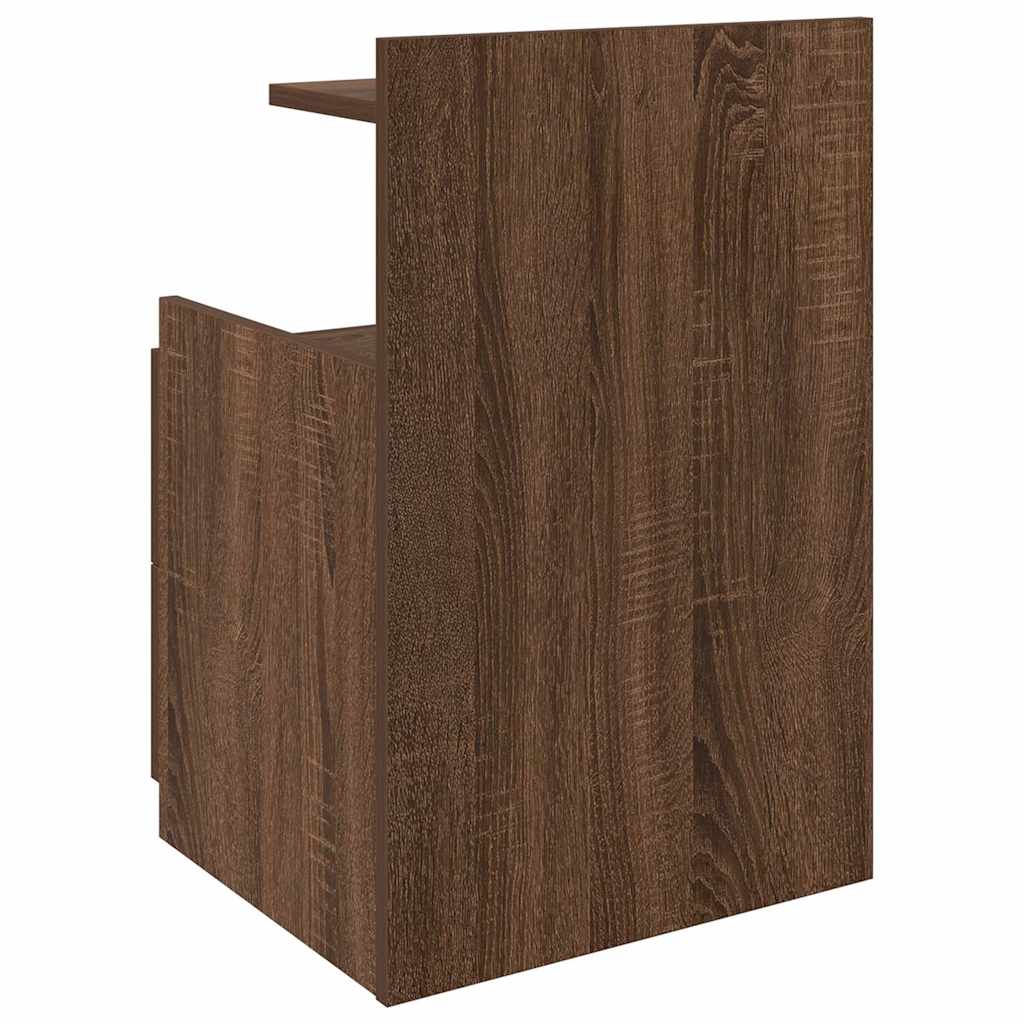 Bedside Cabinets 2 pcs with 2 Drawers Brown Oak 40x36.5x62 cm