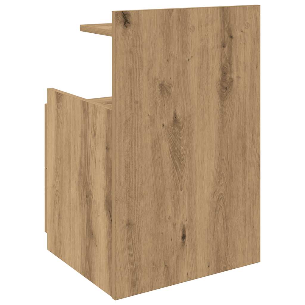 Bedside Cabinets 2 pcs with 2 Drawers Artisan Oak 40x36.5x62 cm