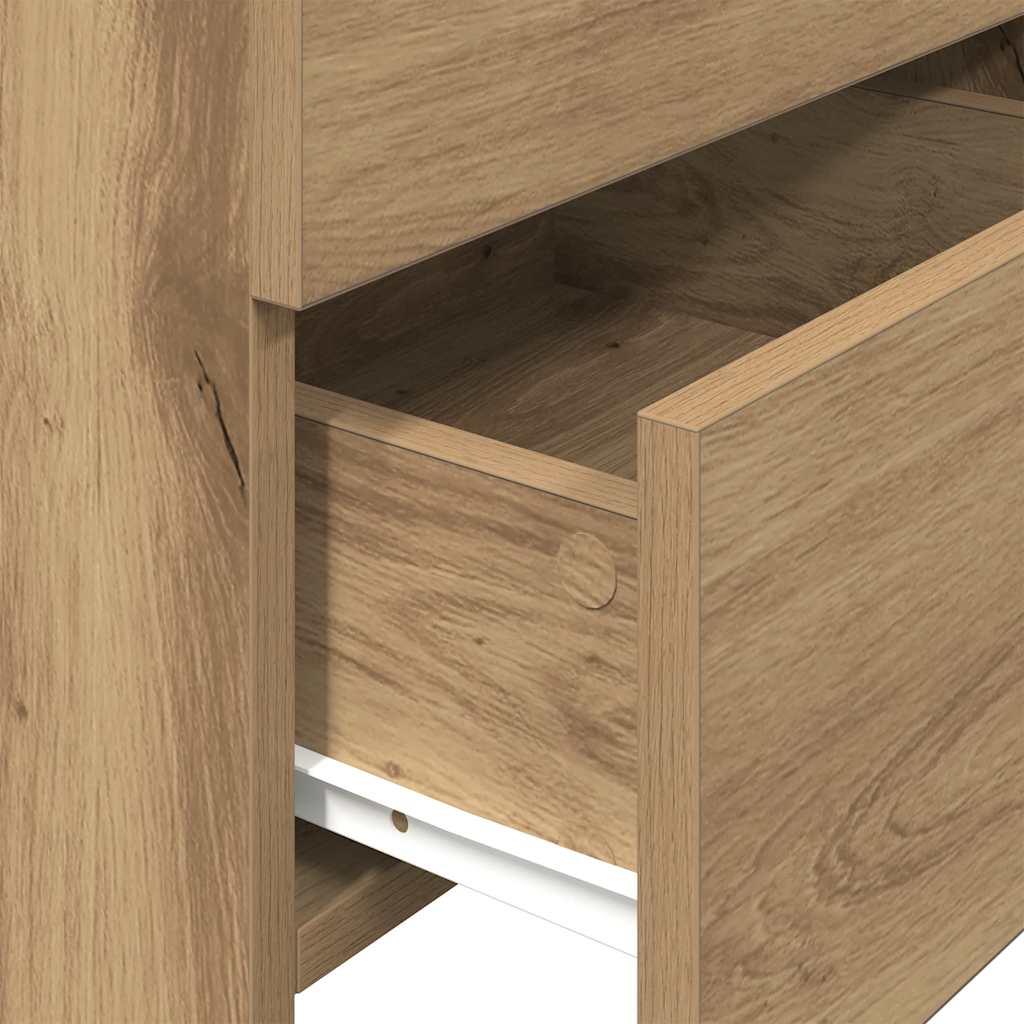 Bedside Cabinets 2 pcs with 2 Drawers Artisan Oak 40x36.5x62 cm