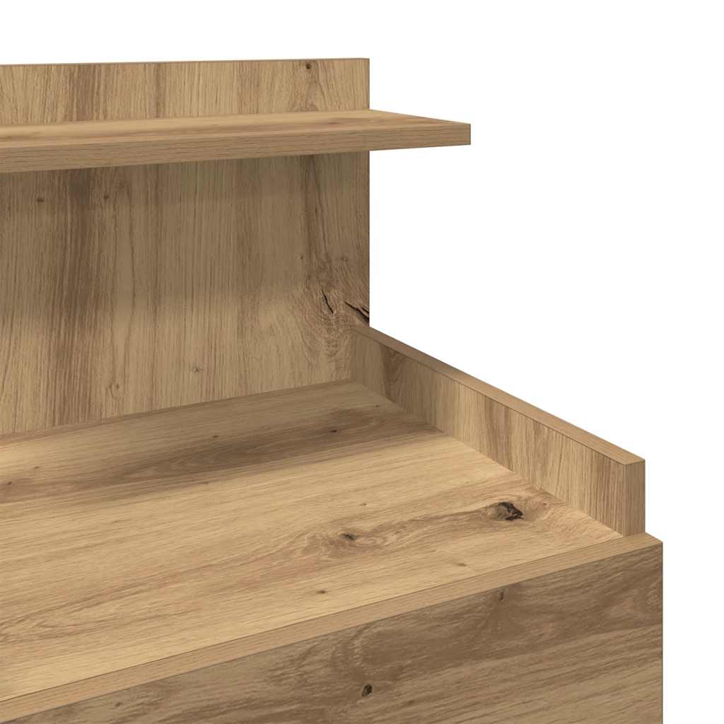 Bedside Cabinets 2 pcs with 2 Drawers Artisan Oak 40x36.5x62 cm