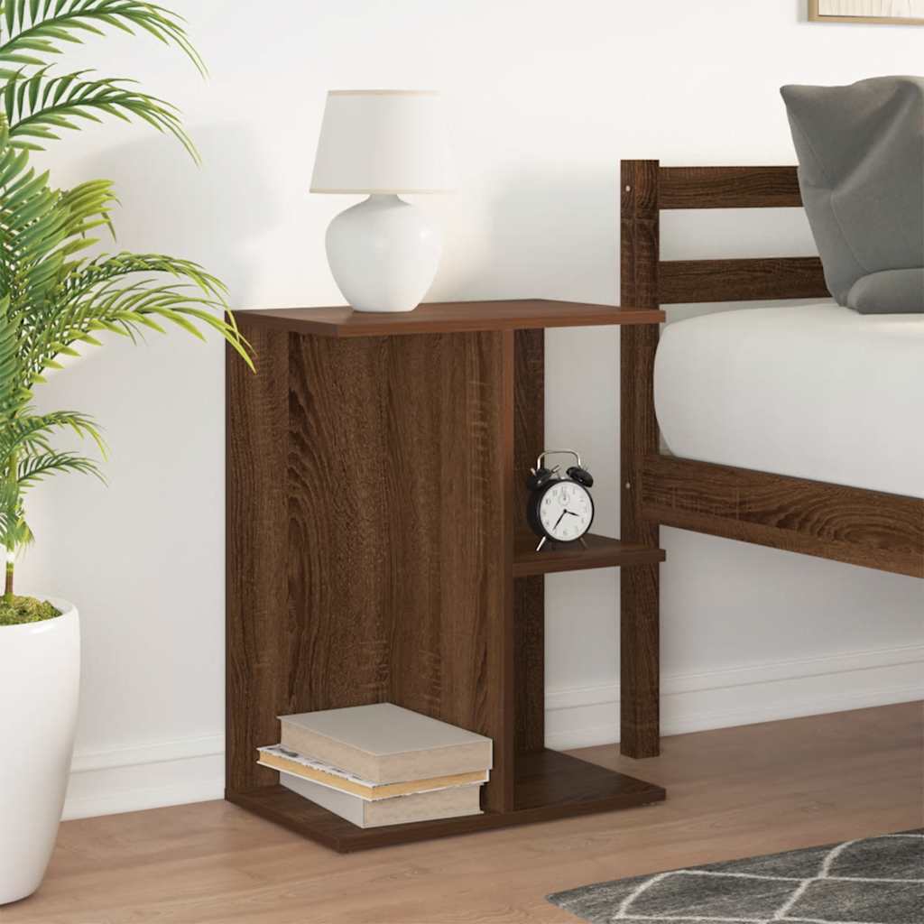 Bedside Table Brown Oak 46.5x29x61 cm Engineered Wood