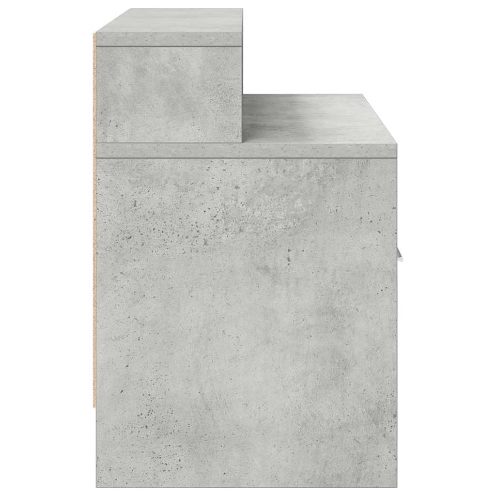 Bedside Cabinet with Drawer Concrete Grey 51x31x47 cm