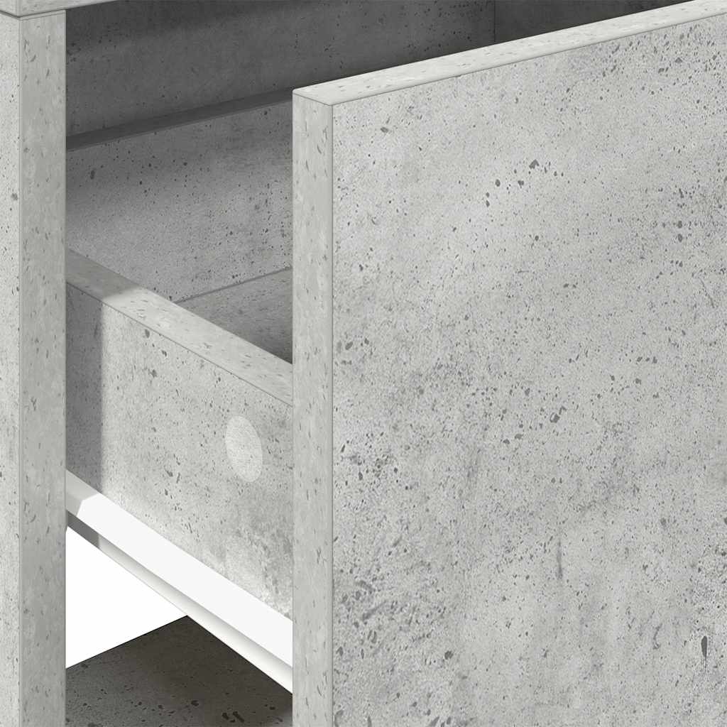 Bedside Cabinet with Drawer Concrete Grey 51x31x47 cm