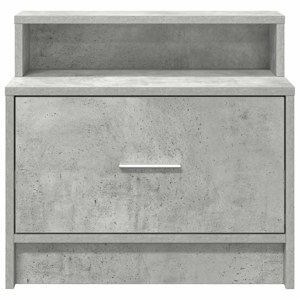 Bedside Cabinets with Drawer 2 pcs Concrete Grey 51x31x47 cm