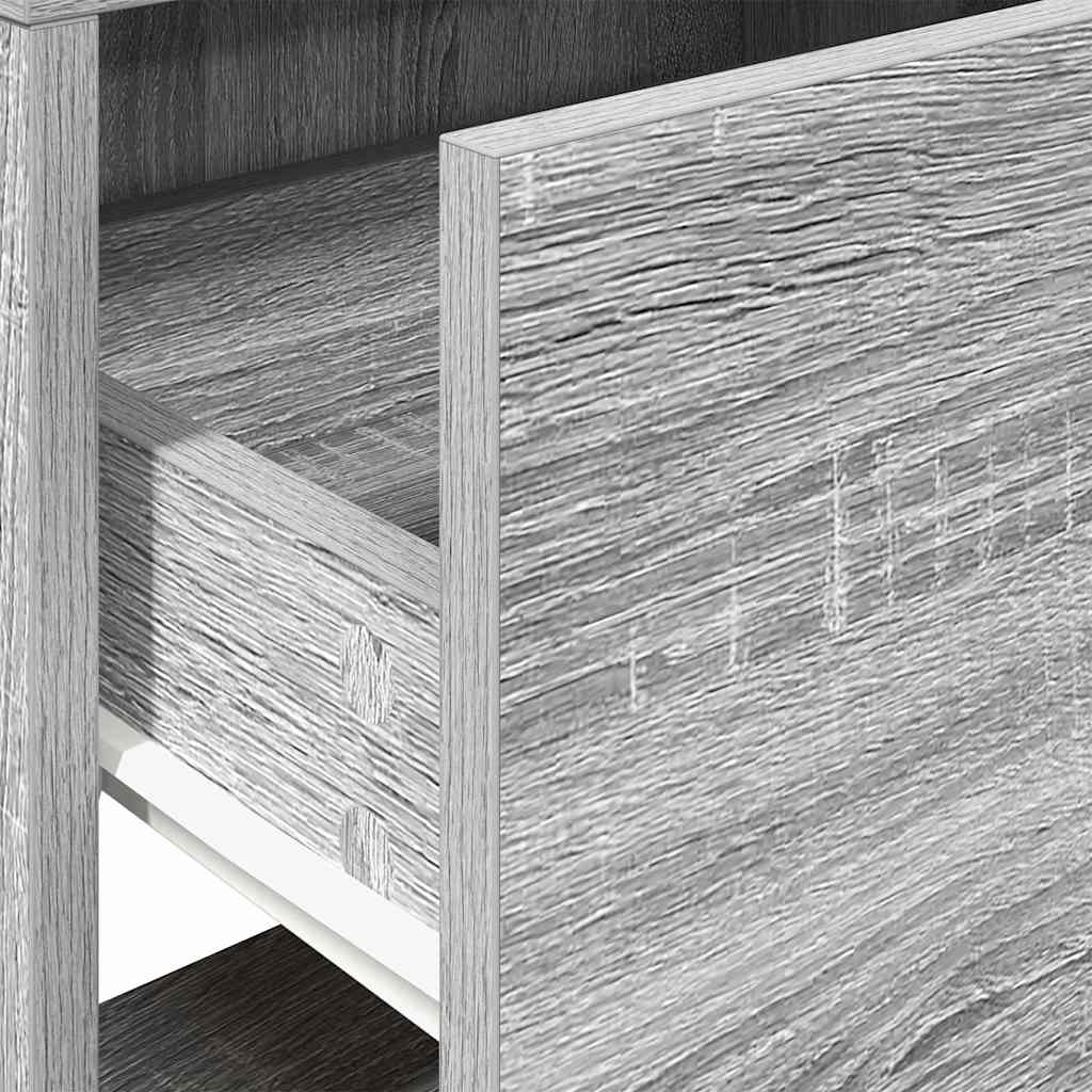 Bedside Cabinet with Drawer Grey Sonoma 51x31x47 cm