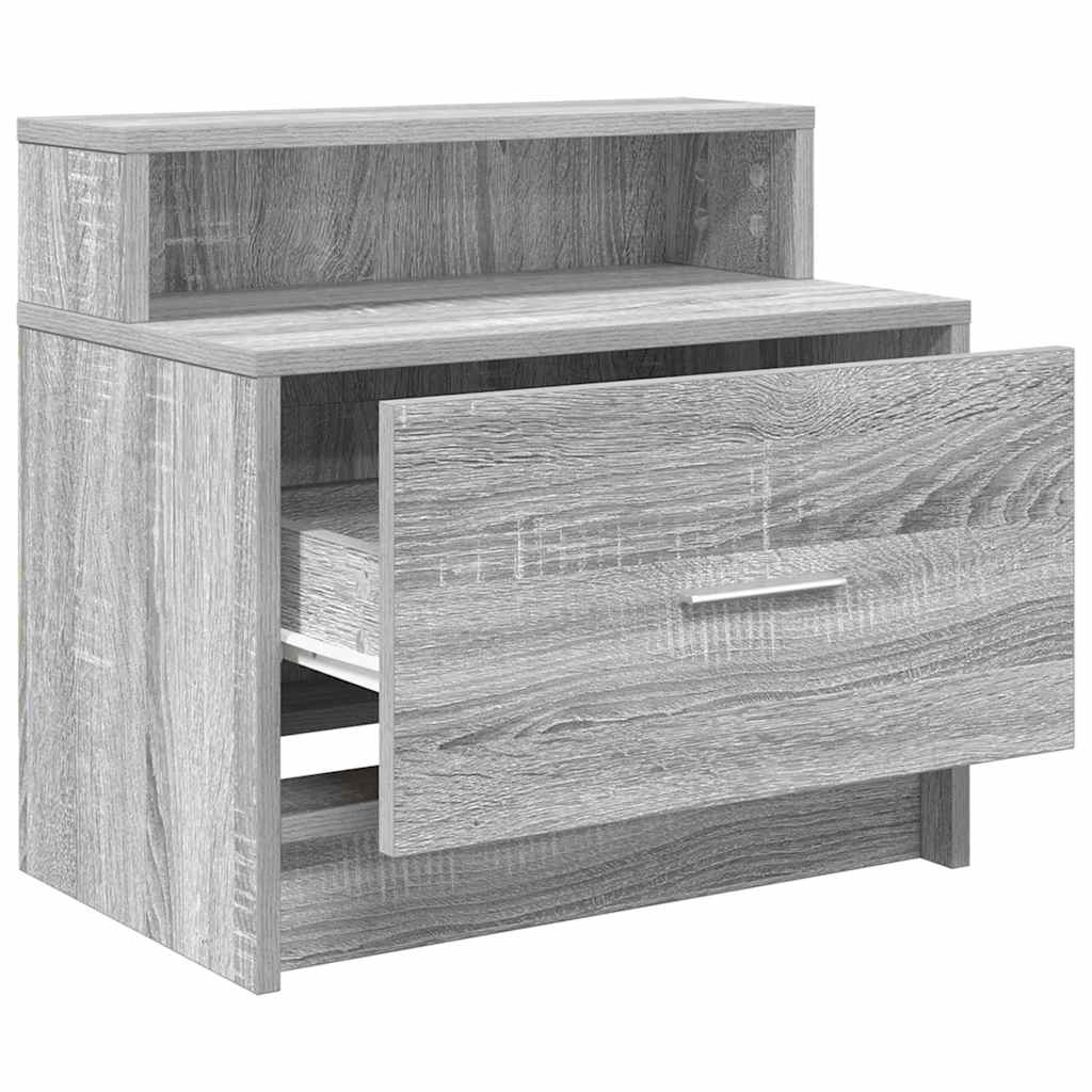 Bedside Cabinets with Drawer 2 pcs Grey Sonoma 51x31x47 cm