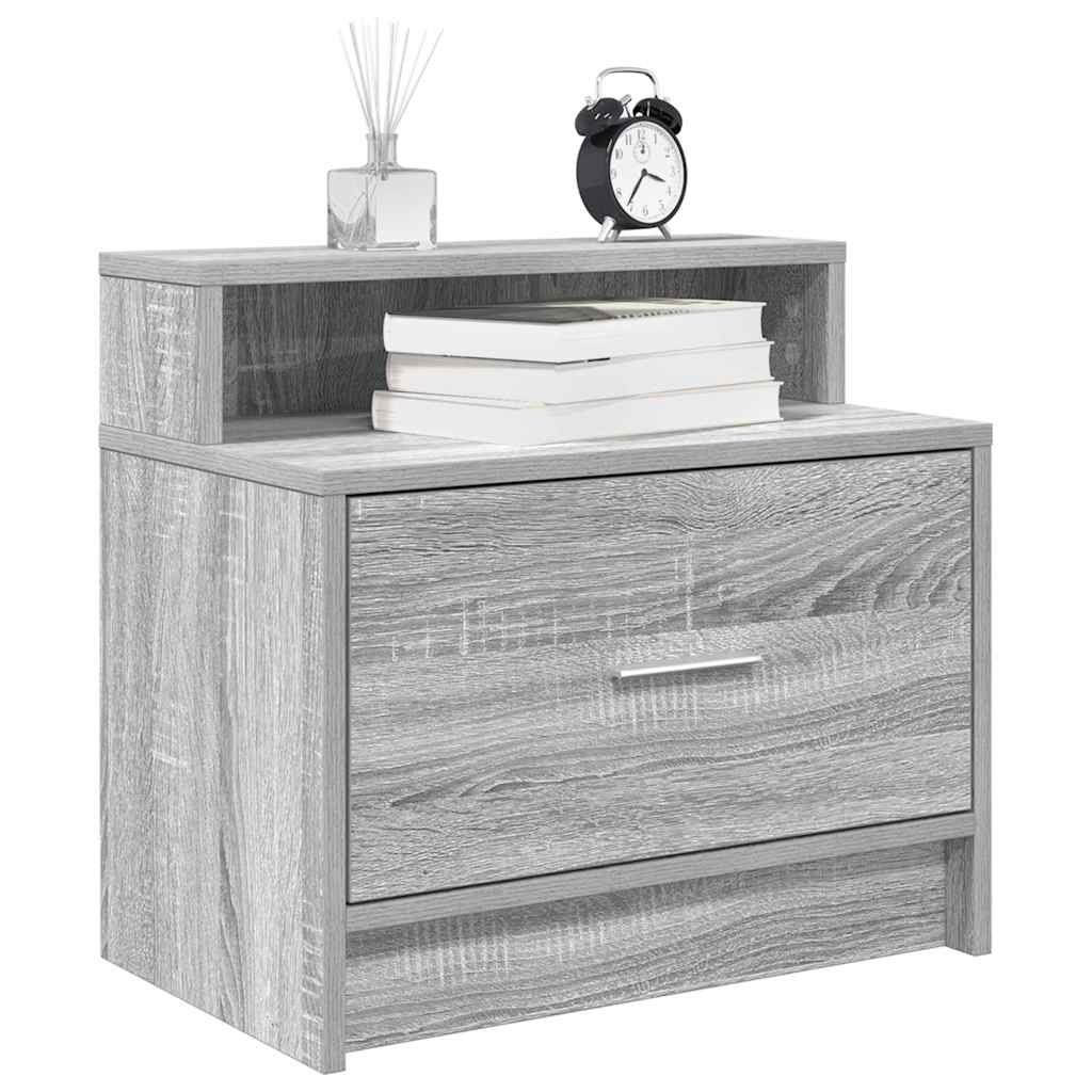 Bedside Cabinets with Drawer 2 pcs Grey Sonoma 51x31x47 cm