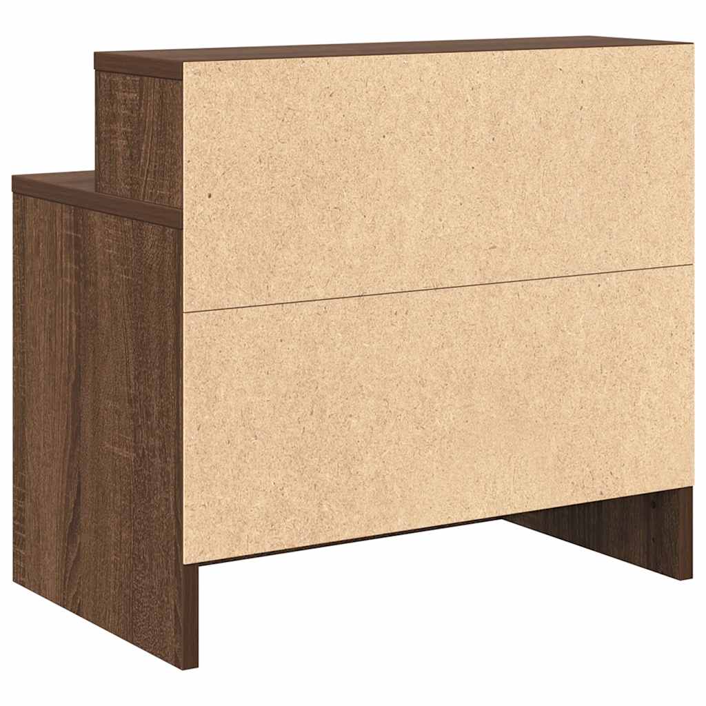 Bedside Cabinets with Drawer 2 pcs Brown Oak 51x31x47 cm