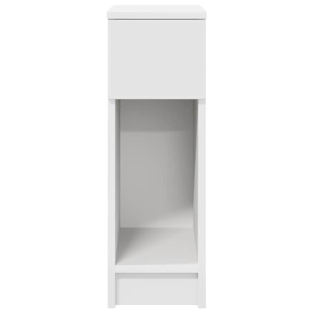 Bedside Cabinet with Drawer White 20x36x60 cm