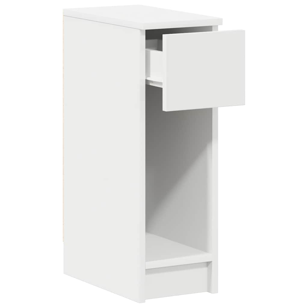 Bedside Cabinet with Drawer White 20x36x60 cm