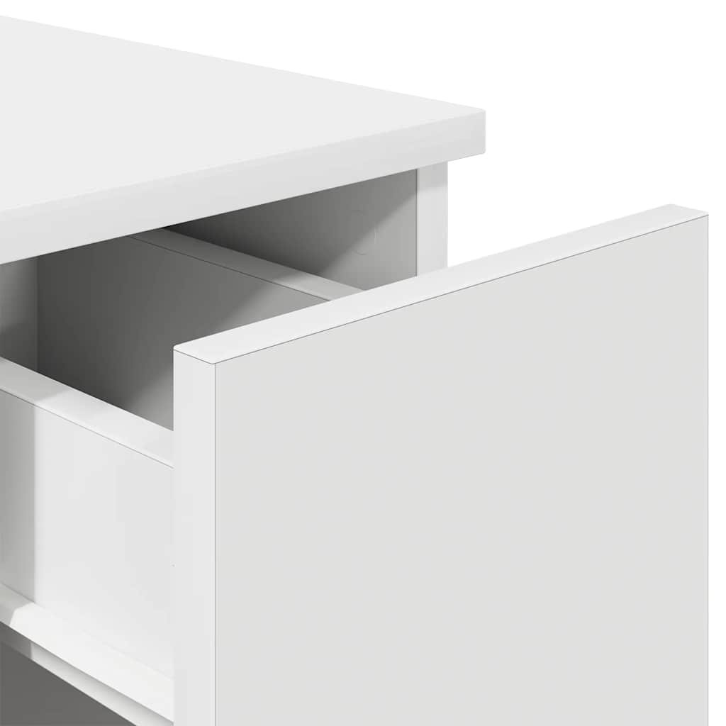 Bedside Cabinets with Drawer 2 pcs White 20x36x60 cm