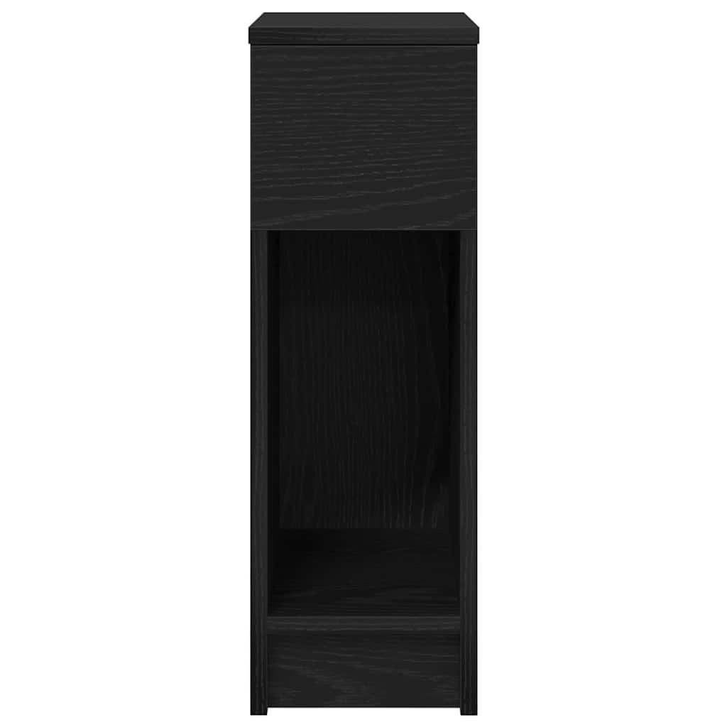 Bedside Cabinets with Drawer 2 pcs Black Oak 20x36x60 cm