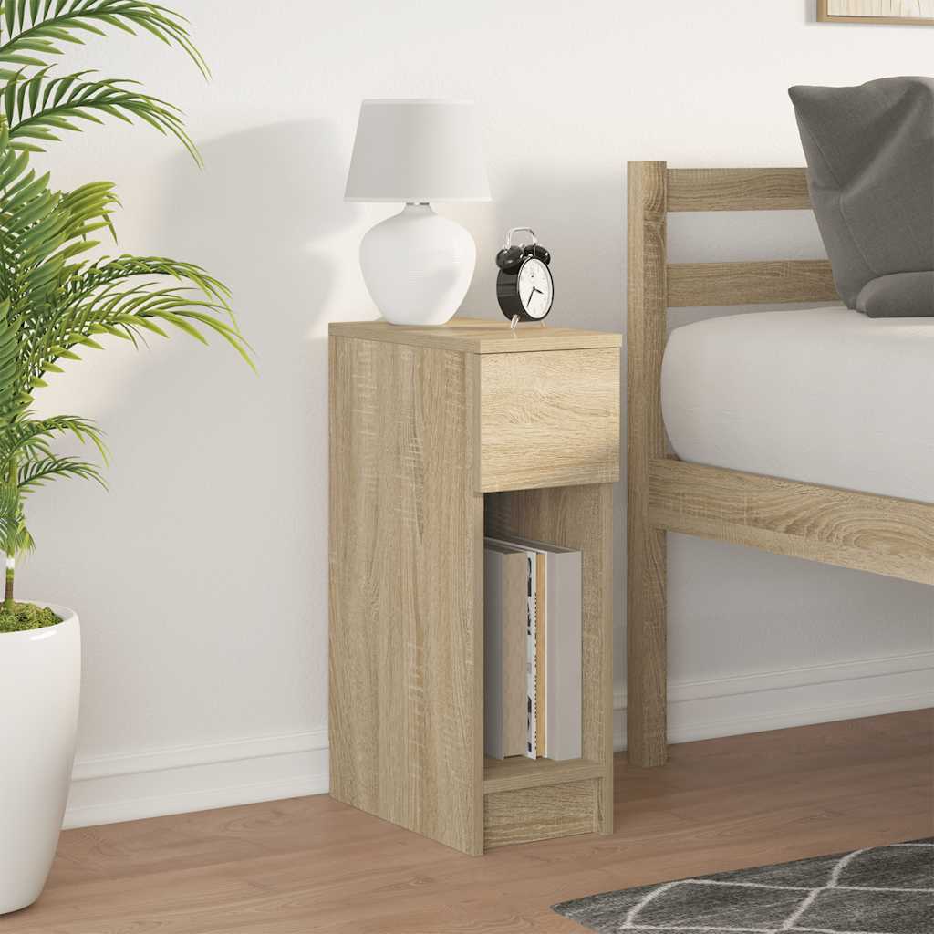 Bedside Cabinet with Drawer Sonoma Oak 20x36x60 cm