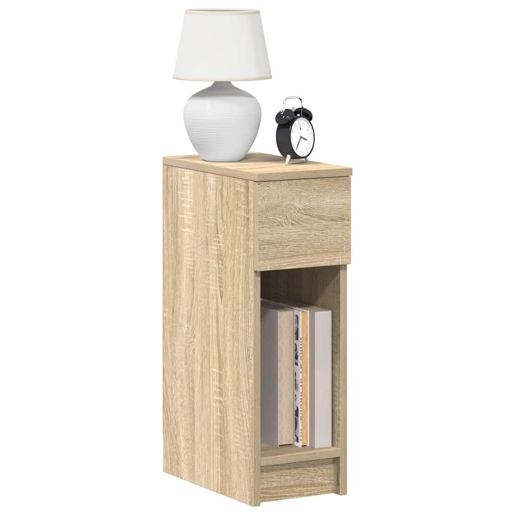 Bedside Cabinet with Drawer Sonoma Oak 20x36x60 cm