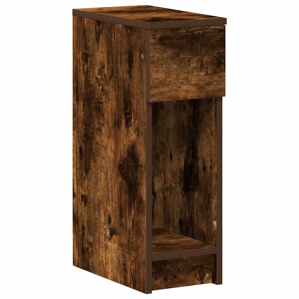 Bedside Cabinet with Drawer Smoked Oak 20x36x60 cm