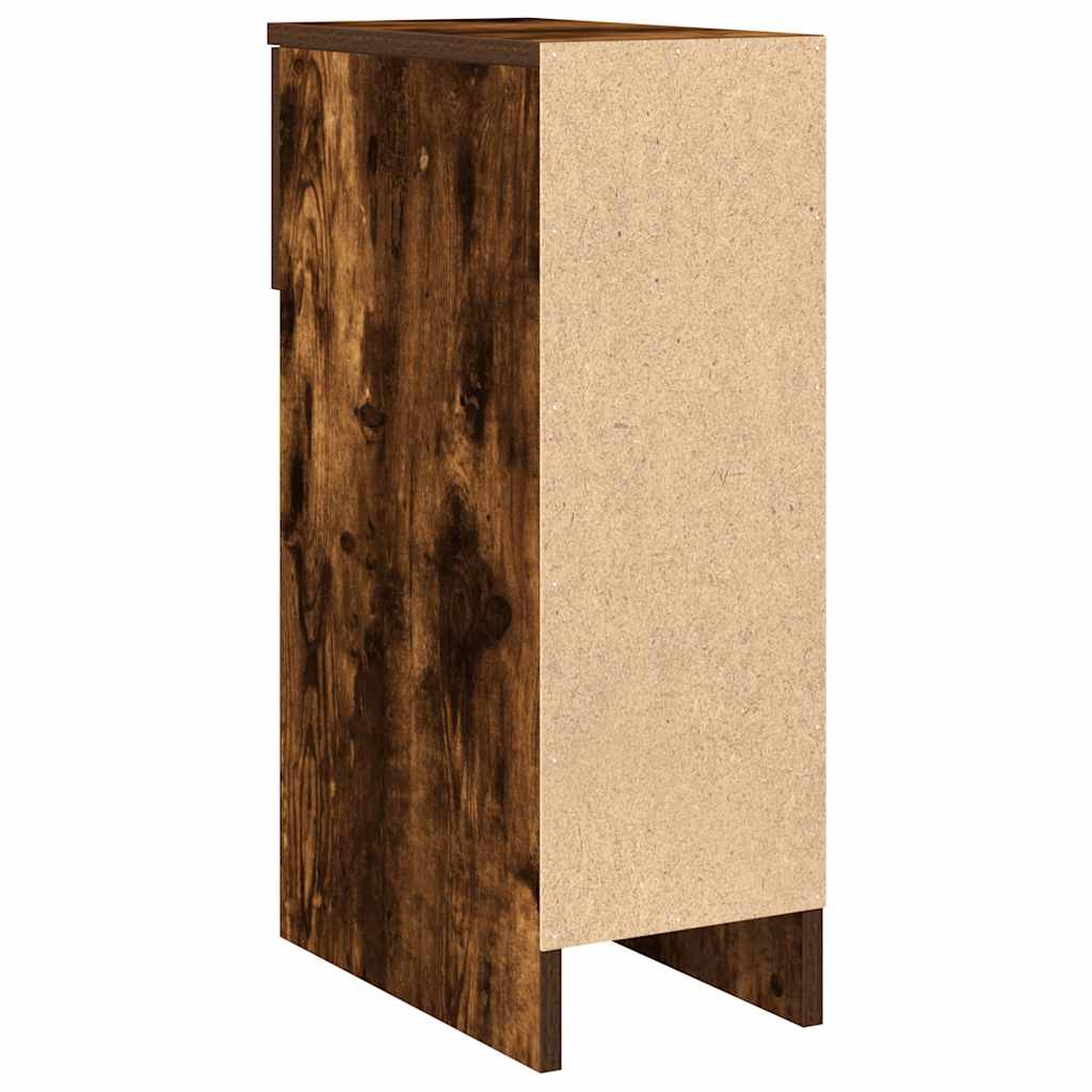 Bedside Cabinet with Drawer Smoked Oak 20x36x60 cm